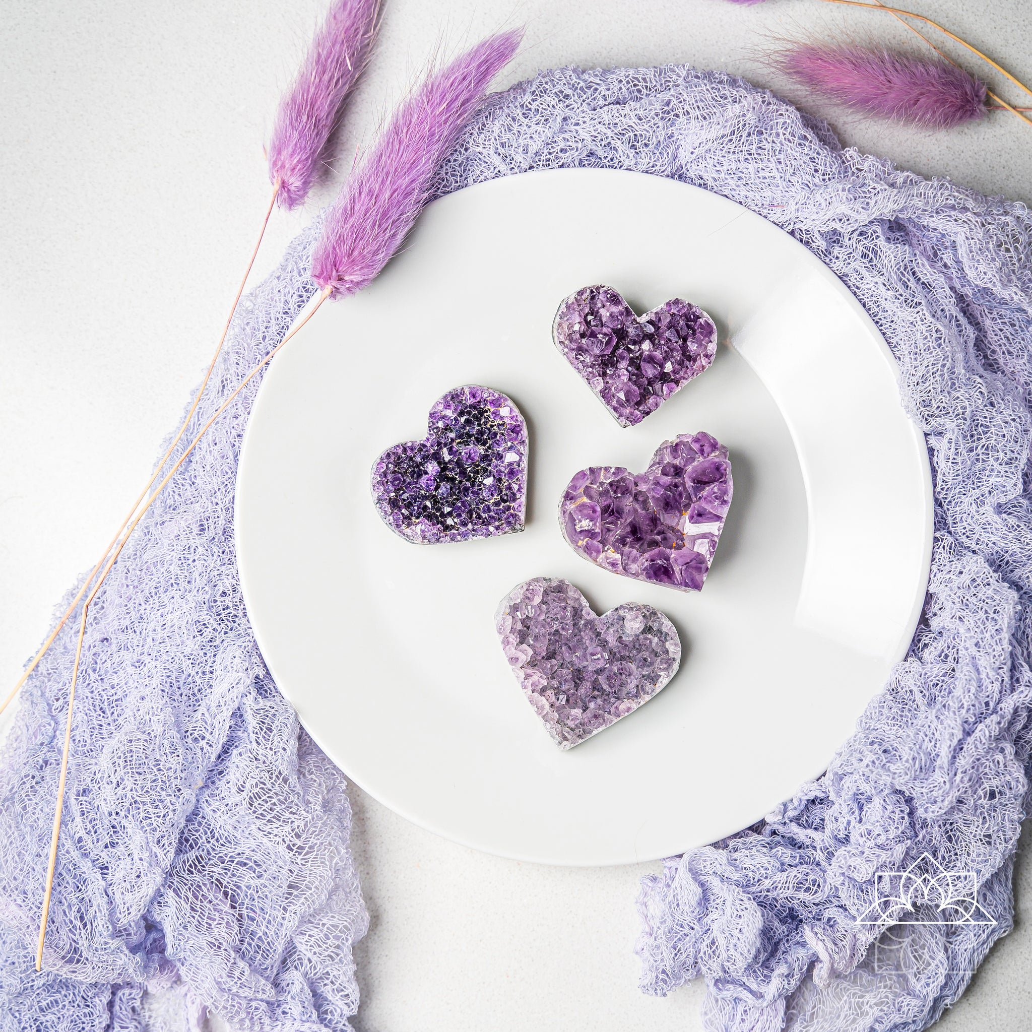 Géode d'Améthyste Amour Cœur