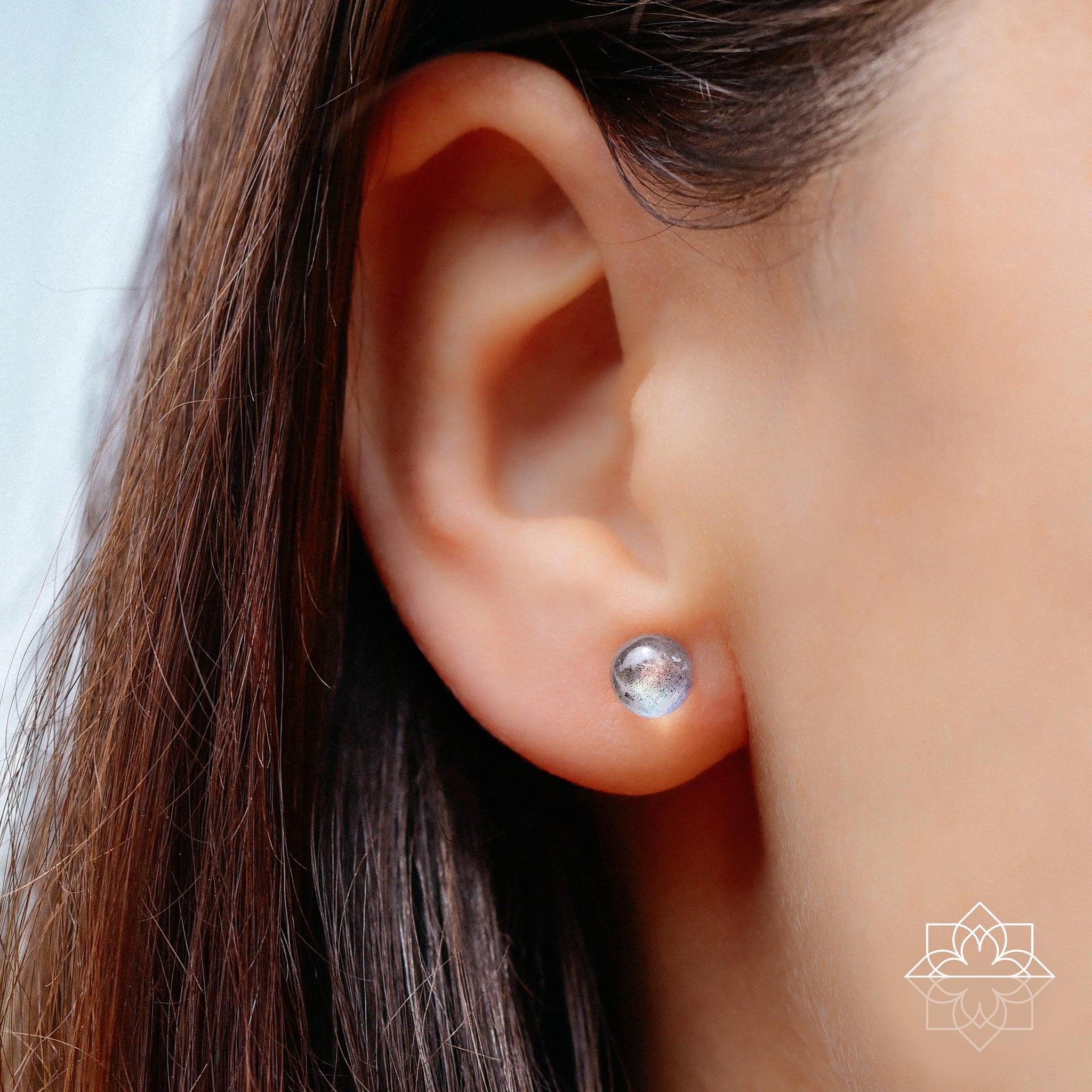 Boucles d'Oreilles Stabilisantes en Labradorite